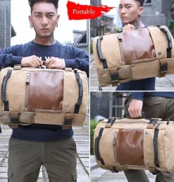 Decor Taschen & Geldbörsen-Reiserucksack aus Segeltuch für Herren – multifunktionale Outdoor-Abenteuertasche