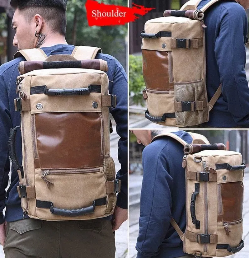 Decor Taschen & Geldbörsen-Reiserucksack aus Segeltuch für Herren – multifunktionale Outdoor-Abenteuertasche