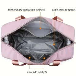 BagAura Taschen & Geldbörsen-Reisetasche zum Mitnehmen – Wasserdichte Sporttasche aus Nylon