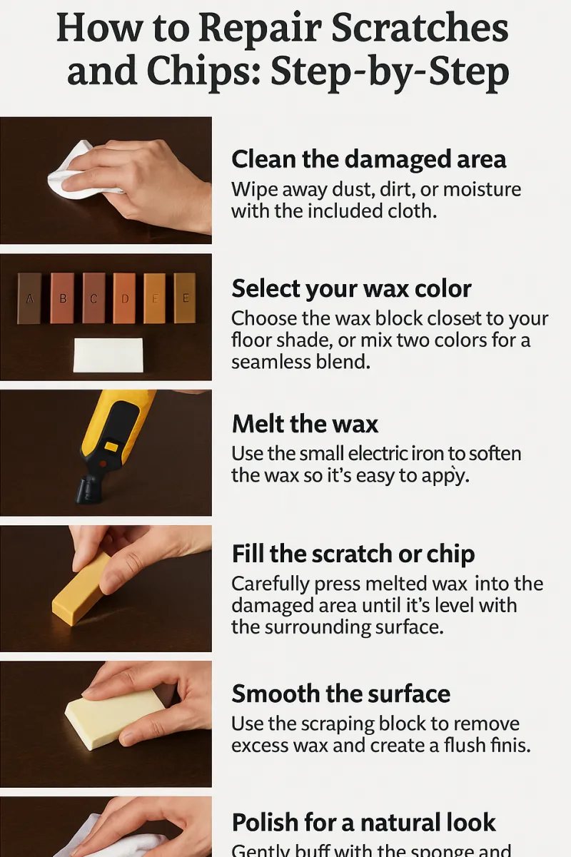 Cozy Living Gadgets Für Zuhause|Heimwerkzeuge-Reparaturset für Laminatbodenkratzer – Schnelle Bodenreparatur