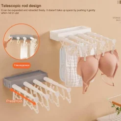Aqua Essence Badezimmer-Retractable Wall-Mounted Drying Rack - Space-Saving Clothes Dryer