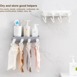 Aqua Essence Badezimmer-Retractable Wall-Mounted Drying Rack - Space-Saving Clothes Dryer