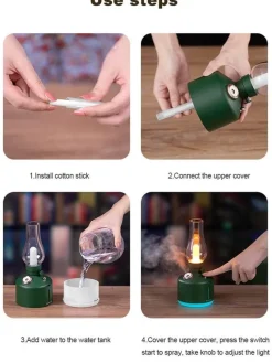 Comfort u0026 Style Beleuchtung-Retro Air Humidifier Wireless Aroma Diffuser Lamp