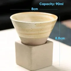 Plates u0026 More Küche & Esszimmer-Retro Blumen Kaffeetasse - Grobe Keramik Teetasse