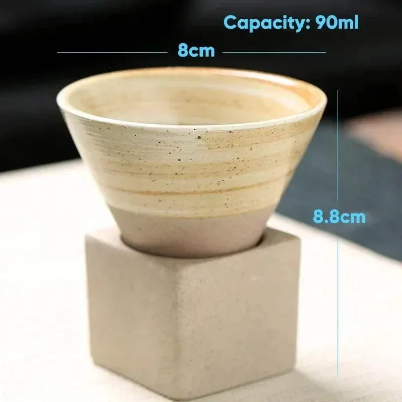 Plates u0026 More Küche & Esszimmer-Retro Blumen Kaffeetasse - Grobe Keramik Teetasse