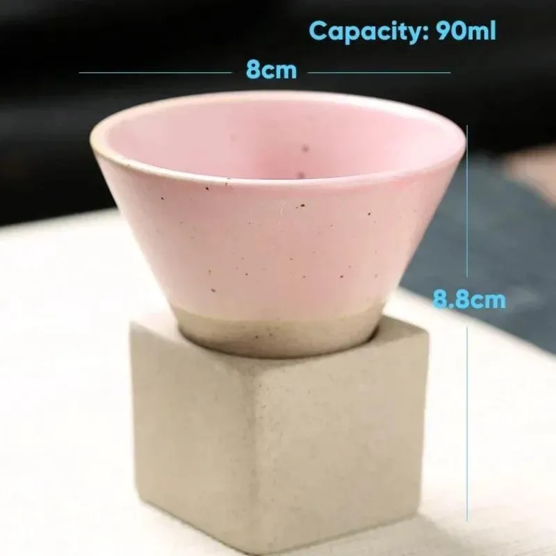 Plates u0026 More Küche & Esszimmer-Retro Blumen Kaffeetasse - Grobe Keramik Teetasse