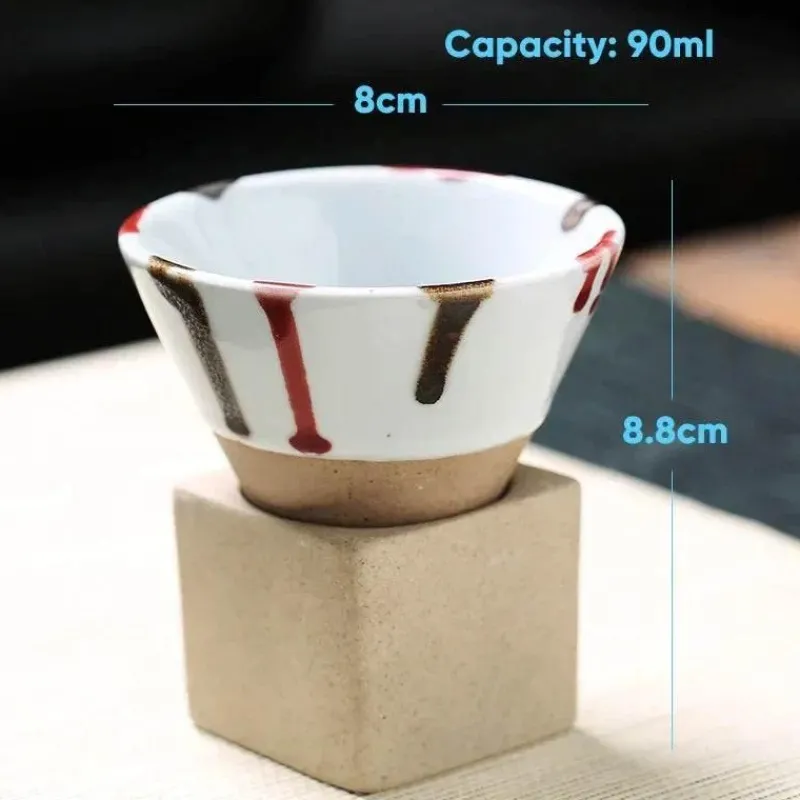 Plates u0026 More Küche & Esszimmer-Retro Blumen Kaffeetasse - Grobe Keramik Teetasse