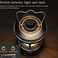 The Outdoor Vault Camping-Werkzeuge|Outdoor-Artikel-Retro Campinglampe - Tragbare LED-Powerbank