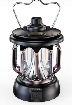 The Outdoor Vault Camping-Werkzeuge|Outdoor-Artikel-Retro Campinglampe - Tragbare LED-Powerbank