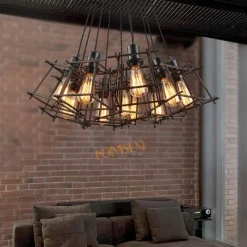 Comfort u0026 Style Beleuchtung-Retro Chandelier Lamp - Modern Iron Light Fixture