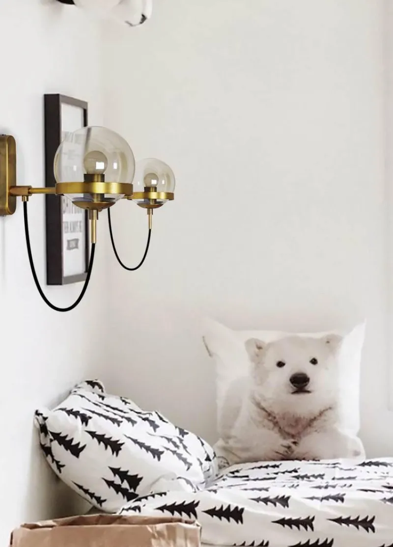 Comfort u0026 Style Beleuchtung-Retro Glass Ball Wall Lamp - Elegant Home Decor Lighting