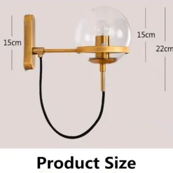 Comfort u0026 Style Beleuchtung-Retro Glass Ball Wall Lamp - Elegant Home Decor Lighting