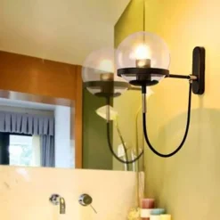 Comfort u0026 Style Beleuchtung-Retro Glass Ball Wall Lamp - Elegant Home Decor Lighting