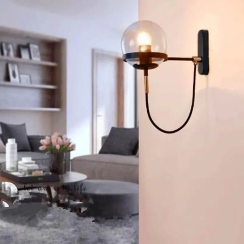 Comfort u0026 Style Beleuchtung-Retro Glass Ball Wall Lamp - Elegant Home Decor Lighting
