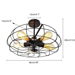 Comfort u0026 Style Beleuchtung-Retro Industrial Ceiling Light - 5-Light Vintage Pendant Fixture