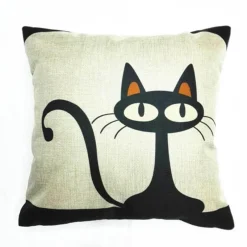 Cozy Haven Bettzeug-Retro Katzen Kissenbezug - Niedlicher Bezug mit Katzenmuster