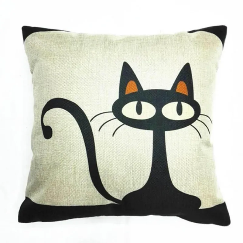 Cozy Haven Bettzeug-Retro Katzen Kissenbezug - Niedlicher Bezug mit Katzenmuster