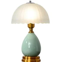 The Light Loft Beleuchtung-Retro Keramik Tischlampe - Vintage Wohnbeleuchtung Dekor