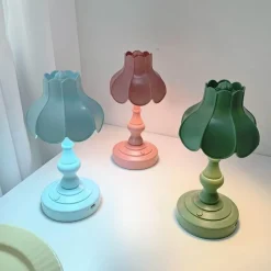 The Gilded Nest Beleuchtung-Retro Lotuslampe - Vintage Schreibtischbeleuchtung Dekor