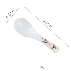 Elegance at the Table Küche & Esszimmer-Retro Ramen Schüssel Set - Keramik mit Deckel Essstäbchen Löffel