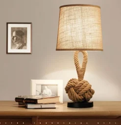 Comfort u0026 Style Beleuchtung-Retro Rope Table Lamp - Vintage American Home Decor