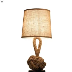 Comfort u0026 Style Beleuchtung-Retro Rope Table Lamp - Vintage American Home Decor