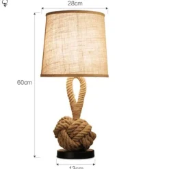 Comfort u0026 Style Beleuchtung-Retro Rope Table Lamp - Vintage American Home Decor