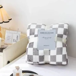 Cozy Haven Bettzeug|Wohndeko-Retro Schachbrett Decke - Stilvolle Vintage Decke