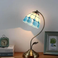 Illuminate Home Beleuchtung-Retro Tiffany Tischlampe - Vintage Glasbeleuchtung
