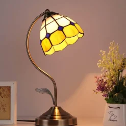 Illuminate Home Beleuchtung-Retro Tiffany Tischlampe - Vintage Glasbeleuchtung