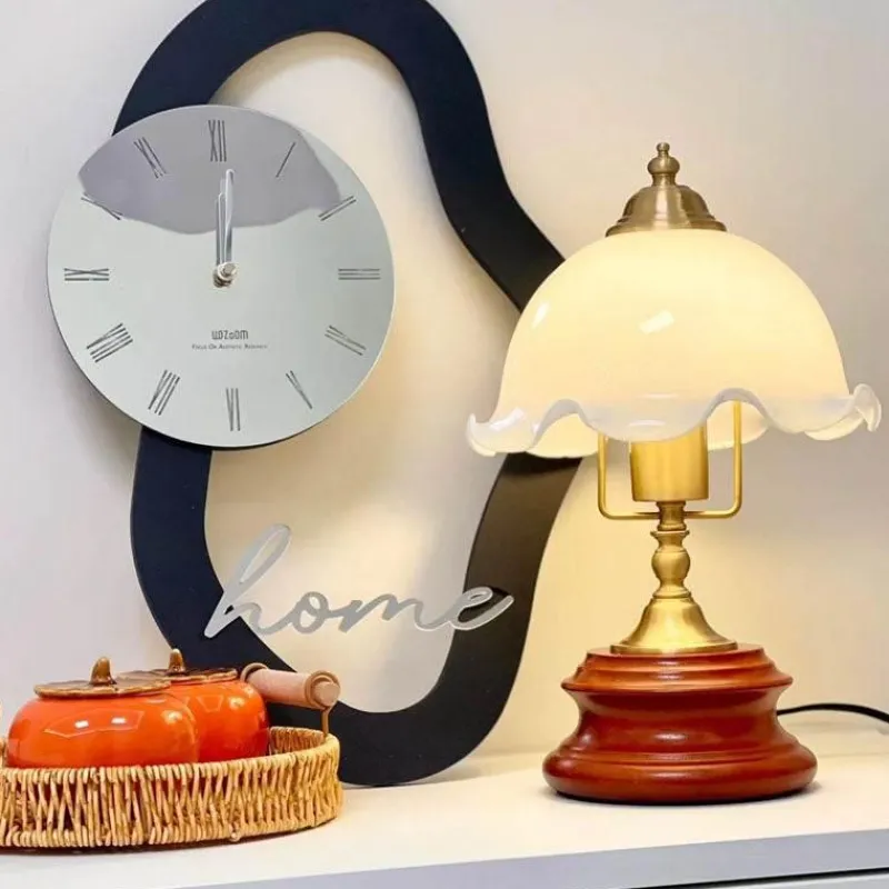 The Light Loft Beleuchtung-Retro Tischlampe - Vintage Glasierte Beleuchtung