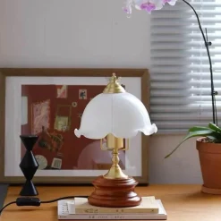 The Light Loft Beleuchtung-Retro Tischlampe - Vintage Glasierte Beleuchtung