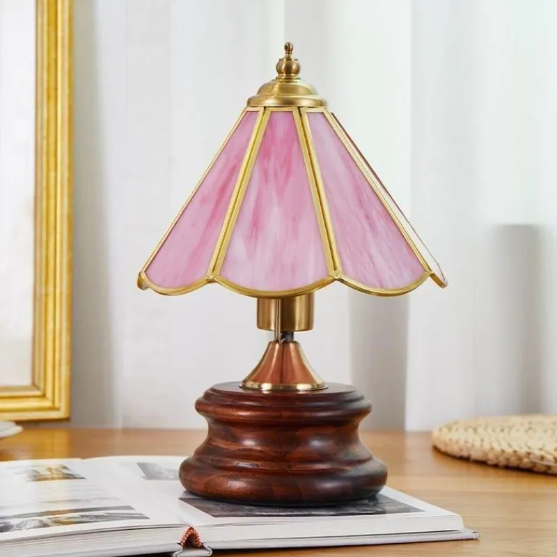 The Light Loft Beleuchtung-Retro Tischlampe - Vintage Glasierte Beleuchtung