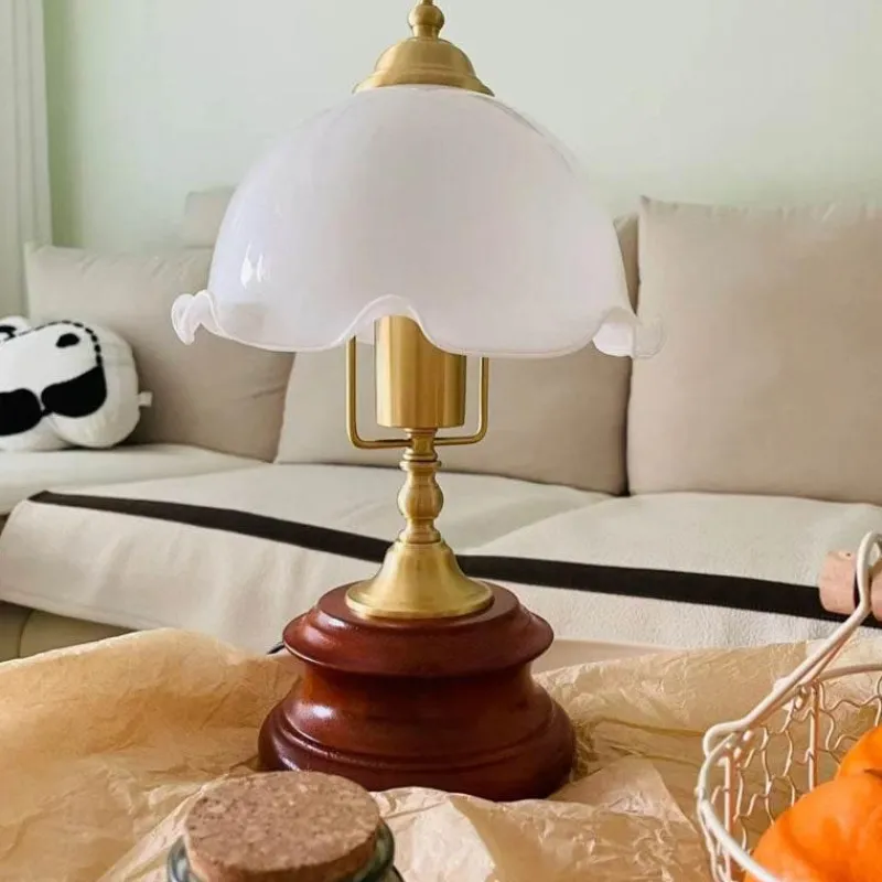 The Light Loft Beleuchtung-Retro Tischlampe - Vintage Glasierte Beleuchtung