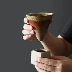 Plates u0026 More Küche & Esszimmer-Retro-Kaffeetasse aus Keramik – Latte-Tasse aus japanischem Porzellan