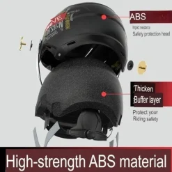 The Outdoor Vault Camping Im Freien|Heimwerkzeuge-Retro-Motorradhelm – Hochleistungs-Sicherheitsausrüstung für Fahrer