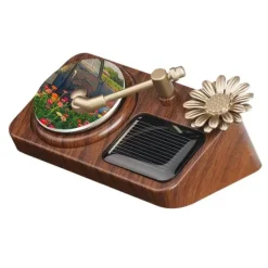 Wild u0026 Free Gear Autozubehör|Automobilindustrie-Retro-Plattenspieler-Auto-Lufterfrischer – rotierendes Solar-Design