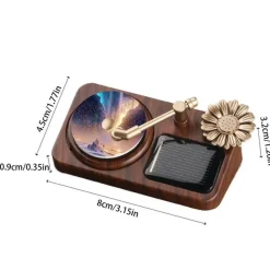 Wild u0026 Free Gear Autozubehör|Automobilindustrie-Retro-Plattenspieler-Auto-Lufterfrischer – rotierendes Solar-Design