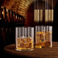 Timeless Touch Küche & Esszimmer-Revolver Whisky-Dekanter-Set – Einzigartiges Spirituosengeschenk mit Gläsern