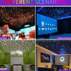 The Decor Haven Autozubehör|Automobilindustrie-RGB-Glasfaser-Deckenleuchte – Stimmungsvolle Atmosphärenbeleuchtung