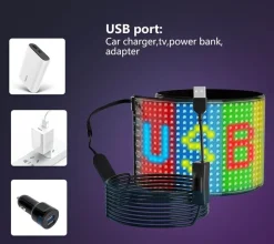 Wild u0026 Free Gear Autozubehör|Automobilindustrie-RGB-LED-Pixel-Panel – Vielseitiger Smart-Display-Bildschirm