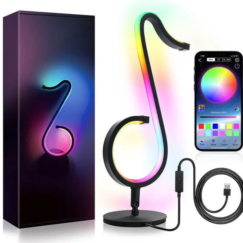 Bright Accents Beleuchtung-RGB-Musiknotenlampe - Symphony Tischleuchte