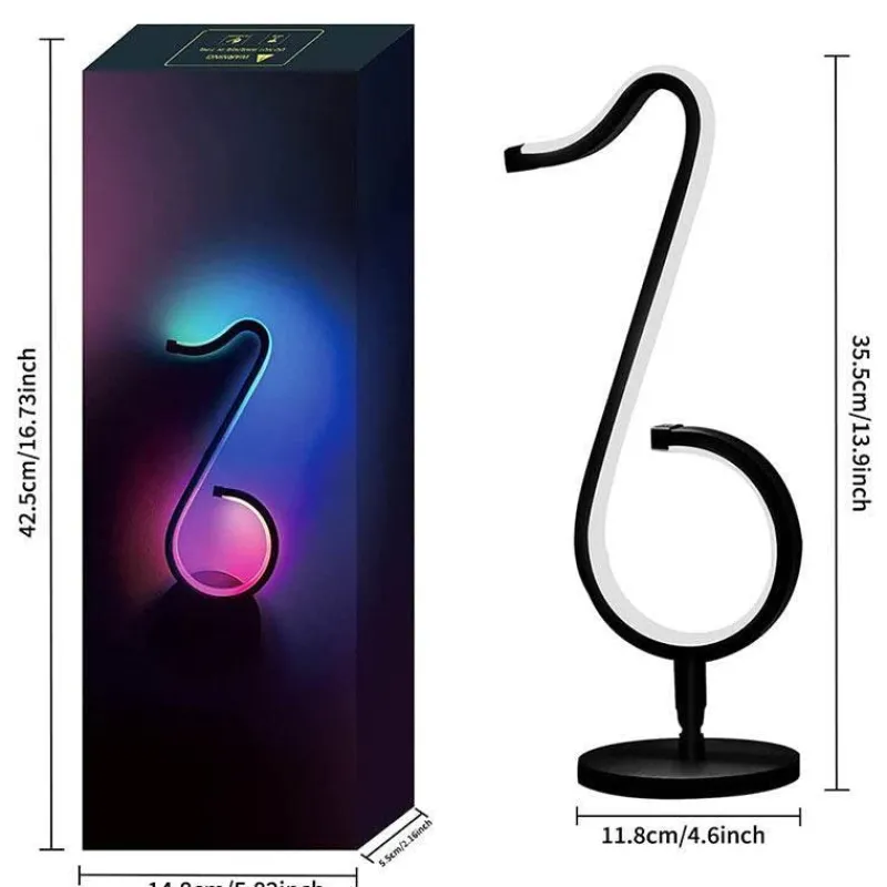 Bright Accents Beleuchtung-RGB-Musiknotenlampe - Symphony Tischleuchte
