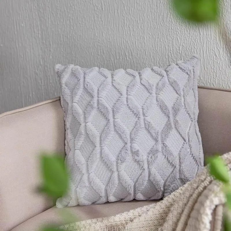 Cozy Cushions Bettzeug-Rhombus-Kissenbezug – weicher Plüsch-Kissenbezug für stilvolle Heimdekoration