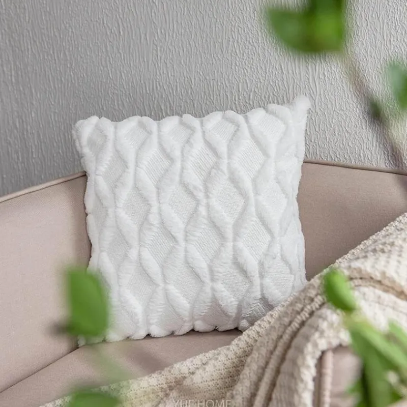 Cozy Cushions Bettzeug-Rhombus-Kissenbezug – weicher Plüsch-Kissenbezug für stilvolle Heimdekoration