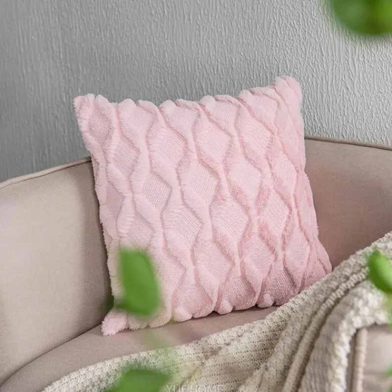 Cozy Cushions Bettzeug-Rhombus-Kissenbezug – weicher Plüsch-Kissenbezug für stilvolle Heimdekoration