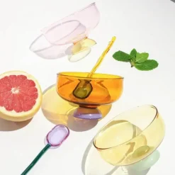 Plates u0026 More Küche & Esszimmer-Rührlöffel aus Glas – ideal für Getränke und Säfte