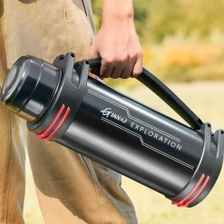 The Decor Haven Camping-Werkzeuge|Camping Im Freien-Riesige Edelstahl-Thermosflasche – Isolierter Getränkebehälter