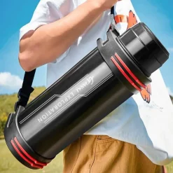 The Decor Haven Camping-Werkzeuge|Camping Im Freien-Riesige Edelstahl-Thermosflasche – Isolierter Getränkebehälter