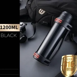 The Decor Haven Camping-Werkzeuge|Camping Im Freien-Riesige Edelstahl-Thermosflasche – Isolierter Getränkebehälter